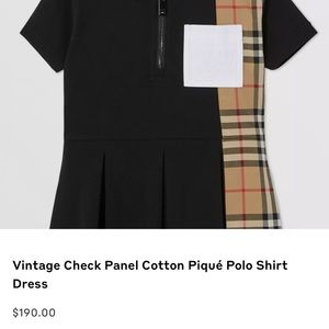 Infant burberry dress comes with receipt never worn just tried on